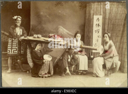 Japanerin in Sänfte (Wurf), Japan 96835576 o Stockfoto