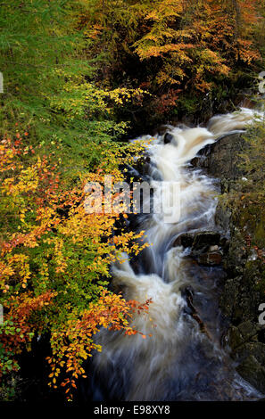 Wasserfall, Glen Lyon Perth Kinross Perthshire Schottland Stockfoto