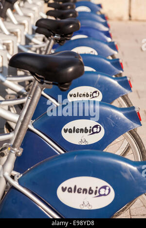 Fahrräder zu mieten Ain Valencia, Spanien Stockfoto