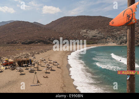 Griechenland, Kykladen, Tinos, Kolimbithra Surfstrand Stockfoto