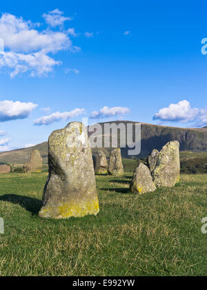 Dh: Castlerigg Standing Stones KESWICK, LAKE DISTRICT Neolithische Steinkreis england Cumbria Großbritannien antiken Stätten uk Stockfoto