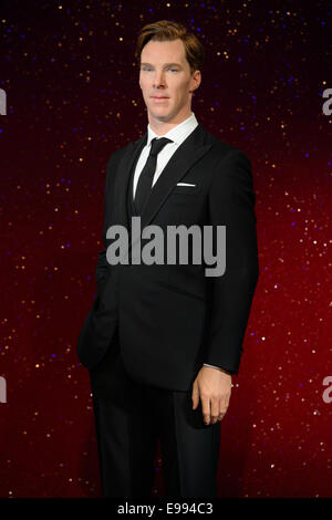 Die Wachsfigur von Benedict Cumberbatch ist Unveild bei Madame Tussauds London. Stockfoto