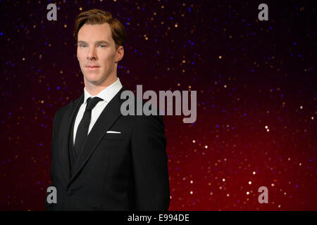 Die Wachsfigur von Benedict Cumberbatch ist Unveild bei Madame Tussauds London. Stockfoto