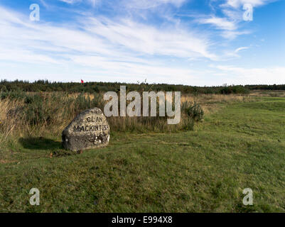 dh Mackintosh Clangräber Stein CULLODEN MOOR SCOTLAND Grave Highland Jacobite jacobites Rebellion 1745 Battlefield 1746 Schlacht schottische Schlachten Stockfoto