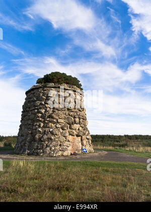 dh Battlefield CULLODEN MOOR SCHOTTLAND Schottische Denkmäler Steinkairn Highland Jacobite Schlachtfeld Rebellion jacobites historisches Denkmal erhebt sich Stockfoto