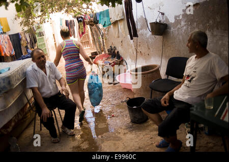 Temporäre Einwanderer aus Rumänien gekommen, um moralische de Calatrava, Ciudad Real, Spanien, in der Weinlese zu arbeiten. Stockfoto