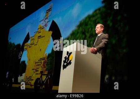 Paris, Frankreich. 22. Oktober 2014. Die Präsentation und Einführung der Tour de France Radsport Tour 2015. PRUDHOMME Christian Director Credit: Aktion Plus Sport/Alamy Live-Nachrichten Stockfoto