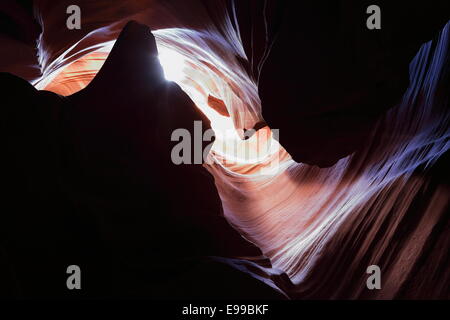 Glühenden Felsformationen im Upper Antelope Canyon Stockfoto