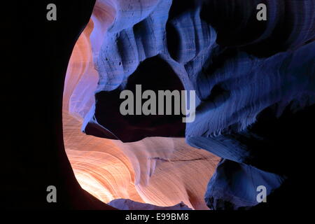 Glühenden Felsformationen im Upper Antelope Canyon Stockfoto