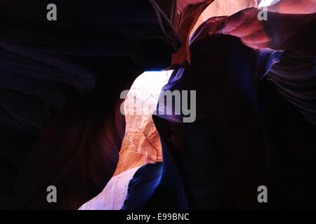 Glühenden Felsformationen im Upper Antelope Canyon Stockfoto