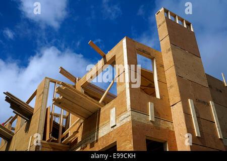 Neues Holz Holzhaus gebaut in Vancouver, BC, Kanada Stockfoto