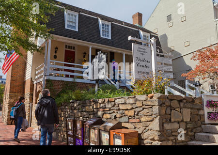 Old Town Alexandria Besucherzentrum - Virginia USA Stockfoto