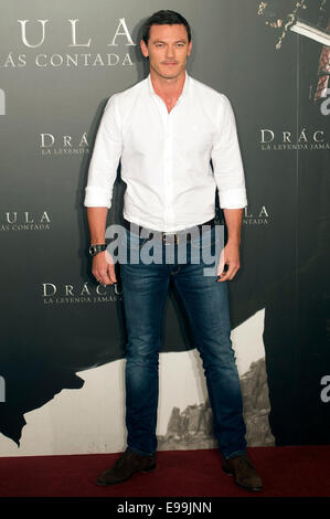 Britischer Schauspieler Luke Evans während der Phtocall für "besuchst. La Leyenda Jamás Contada / Dracula Untold "Hotel Villa Magna. Madrid, 21.10.2014/picture Allianz Stockfoto