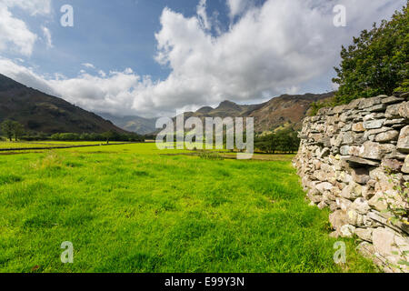 Langdale Pikes im Lake District Stockfoto