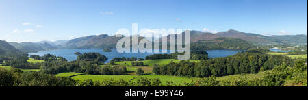 Derwent Water aus Castlehead Sicht Stockfoto