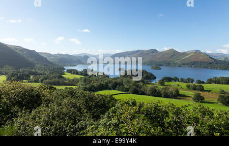 Derwent Water aus Castlehead Sicht Stockfoto