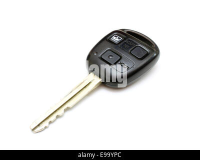 Der Schlüssel aus dem Auto mit Knöpfen Stockfoto