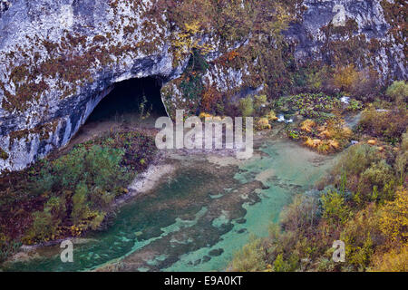 Nationalpark Plitvicer Seen-Höhle Stockfoto