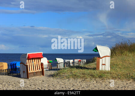 Strandkörbe an der Nordsee, Deutschland Stockfoto