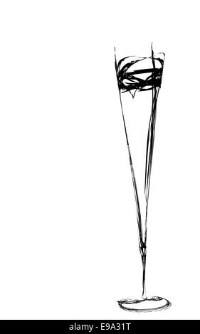 stilisierte Weinglas für Fehler Stockfoto