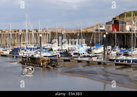 Baggerarbeiten Schlick aus dem Hafen in Watchet Somerset England UK GB Stockfoto