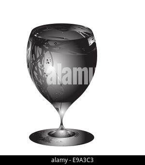 stilisierte Weinglas für Fehler Stockfoto
