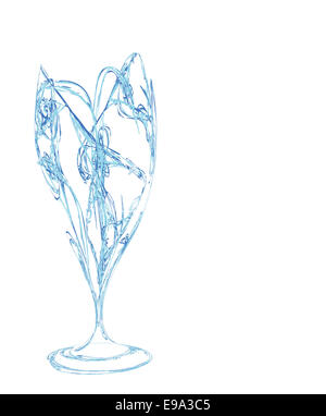 stilisierte Weinglas für Fehler Stockfoto