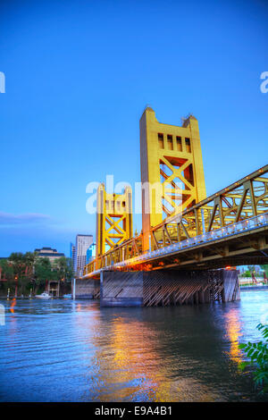 Golden Gates Zugbrücke in Sacramento Stockfoto