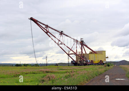 schwere Kohle Bagger im Kohlebergwerk Stockfoto