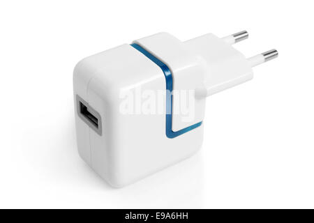 Elektrischer Adapter mit USB-Anschluss Stockfoto