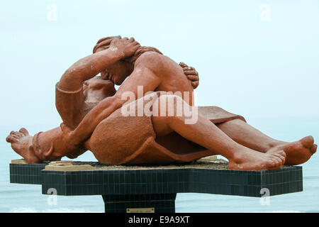 Der Kuss (el Beso) Statue in Miraflores Lima Peru Stockfoto