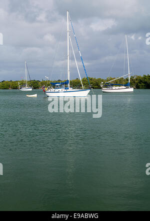 Yachten ankern in keinen Namen Hafen Florida Stockfoto