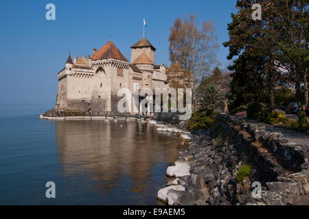 Chateau de Chillon, Montreux Schweiz Stockfoto