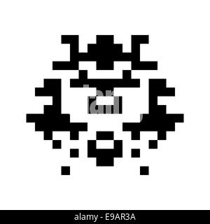 einfache Monster Pixel Gesicht Stockfoto