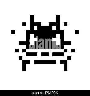 einfache Monster Pixel Gesicht Stockfoto