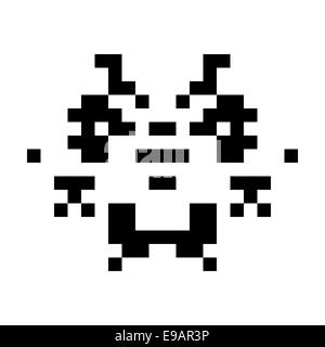 einfache Monster Pixel Gesicht Stockfoto