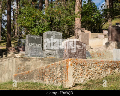 Mount Moriah Cemetery in Deadwood, South Dakota, USA Stockfoto