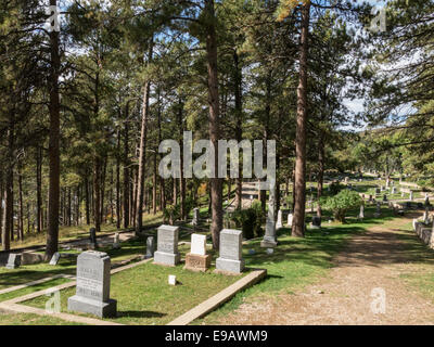 Mount Moriah Cemetery in Deadwood, South Dakota, USA Stockfoto