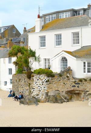 Anwesen direkt am Meer Unterkunft St Ives Corwall England uk Stockfoto