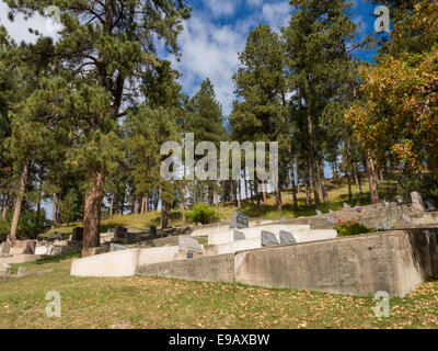 Mount Moriah Cemetery in Deadwood, South Dakota, USA Stockfoto