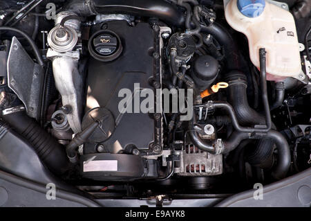 Nahaufnahme eines Dieselmotors Stockfoto