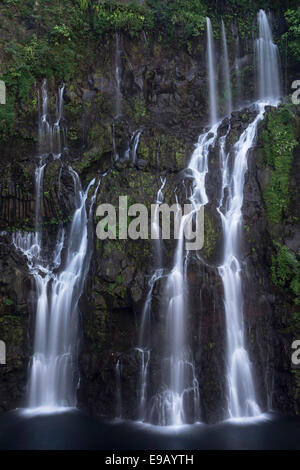 Cascade De La Grande Schlucht Wasserfall, Grand Galet, Reunion Stockfoto