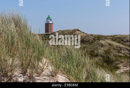 Leuchtturm Rotes Kliff bei Kampen, Sylt, Schleswig-Holstein, Deutschland Stockfoto