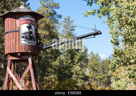 1880-Zug, Black Hills Central Railroad, Keystone, South Dakota, USA Stockfoto