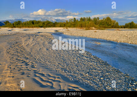 Tagliamento geflochten Fluss, Forgaria Nel Friuli, Italien Stockfoto