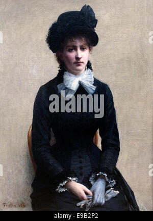 Porträt Louise Riesner 1886 Henri Fantin-Latour 1836-1904 Frankreich Französisch Stockfoto