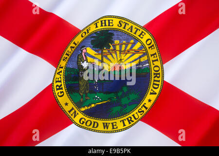 Flagge von Florida - Vereinigte Staaten von Amerika Stockfoto