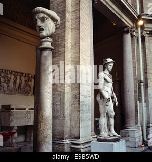 Rom. Italien. Vatikanischen Museen. Statuen im Cortile Ottagono, Innenhof des Schloss Belvedere, Museo Pio-Clementino. Stockfoto