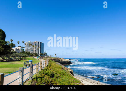 Strandpromenade in La Jolla Cove, La Jolla, San Diego County, Kalifornien, USA Stockfoto