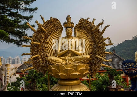 10.000 Buddhas Kloster, Hong Kong Stockfoto